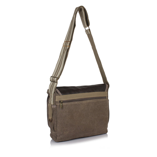 Suntop Men Multicolor Cotton, Canvas Sling Bag(Black and Brown) - testSuntop
