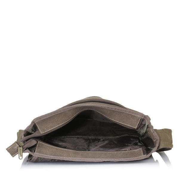 Suntop Men Multicolor Cotton, Canvas Sling Bag(Black and Brown) - testSuntop