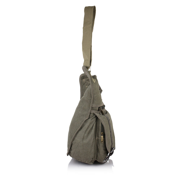Suntop Men Green Cotton, Canvas Sling Bag(Green) - testSuntop