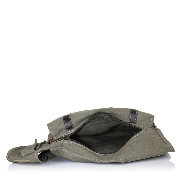 Suntop Men Green Cotton, Canvas Sling Bag(Green) - testSuntop