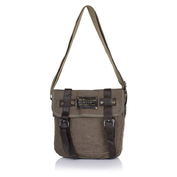 Suntop Men Brown Cotton, Canvas Sling Bag(Brown) - testSuntop