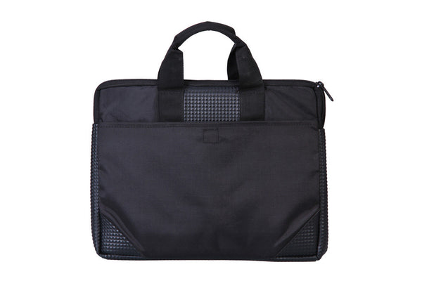 Suntop Grid 4 Ltrs Black Laptop Hand Tote Bag - testSuntop