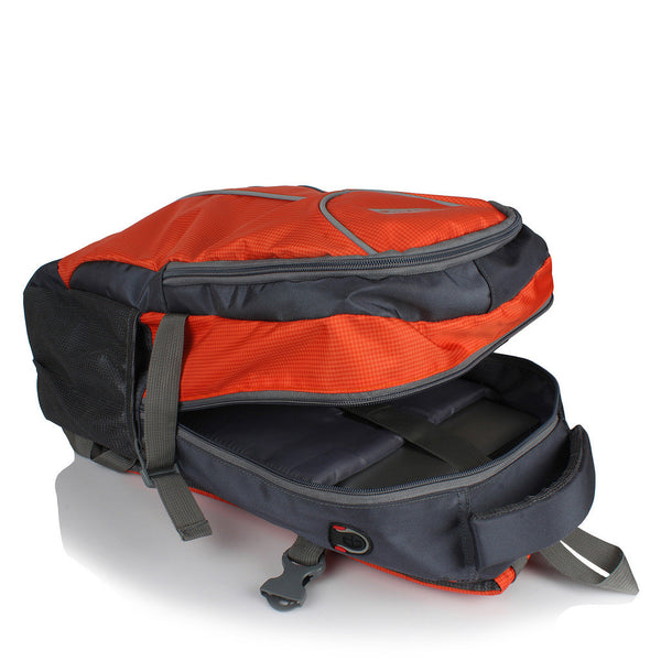 Suntop Neo 7 26 L Medium Backpack(Grey and Orange Checks) - testSuntop
