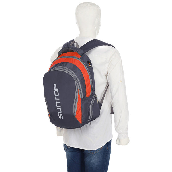 Suntop Neo3 25 L Medium Backpack(Grey and Orange Checks) - testSuntop