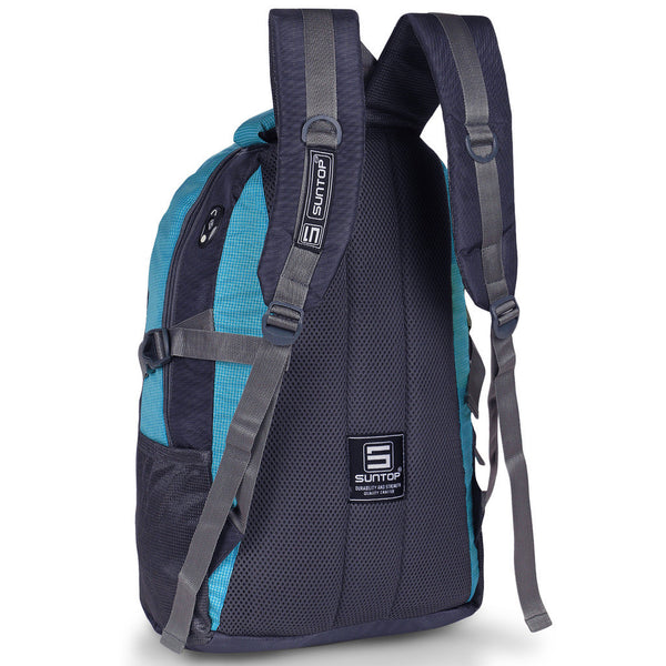 Suntop Neo 9 26 L Medium Backpack(Grey and Sky Blue Checks) - testSuntop