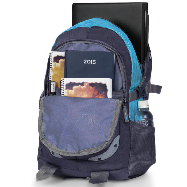 Suntop Neo 9 26 L Medium Backpack(Grey and Sky Blue Checks) - testSuntop