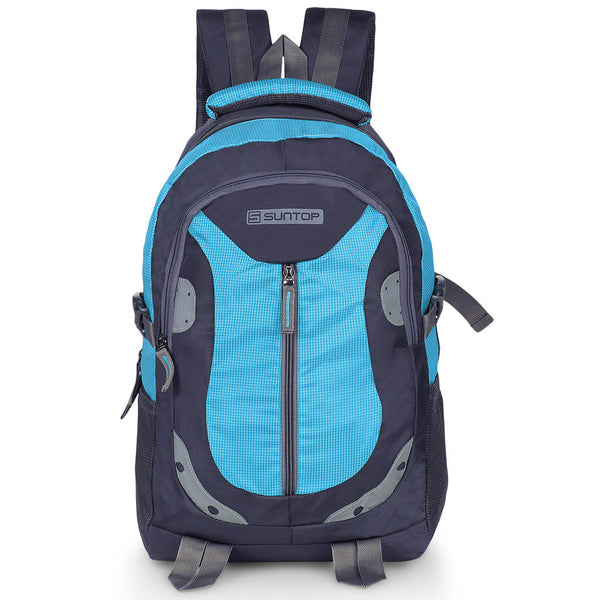 Suntop Neo 9 26 L Medium Backpack(Grey and Sky Blue Checks) - testSuntop