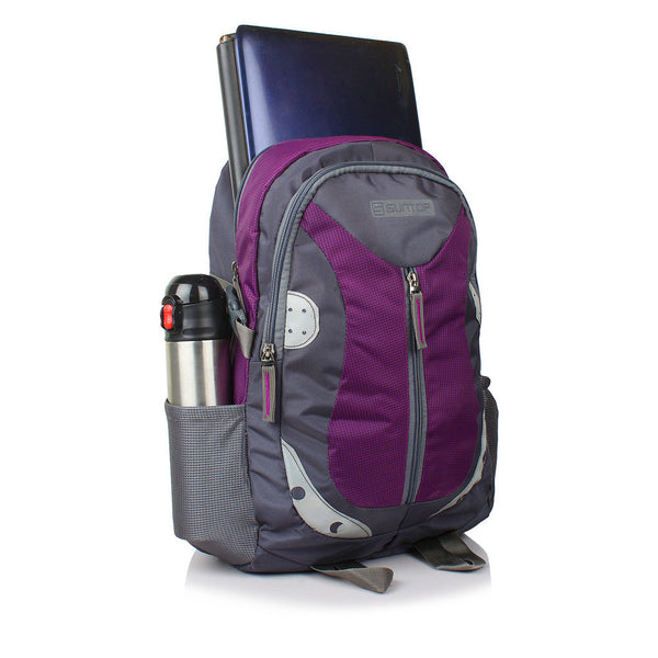 Suntop Neo 9 26 L Medium Backpack(Grey and Purple) - testSuntop