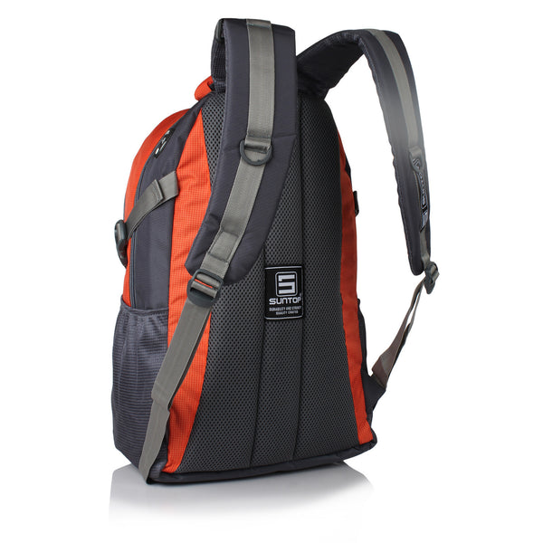Suntop Neo 9 26 L Medium Backpack(Grey and Orange Checks) - testSuntop