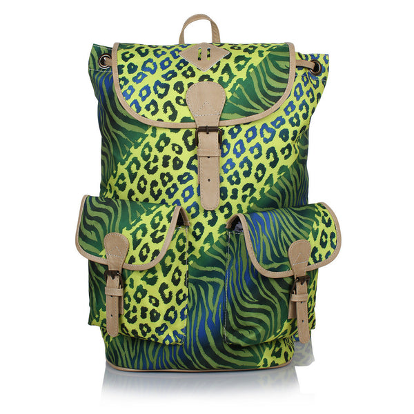 Suntop Wild 7 25 L Free Size Backpack (Cheetah Zebra Print Green) - testSuntop