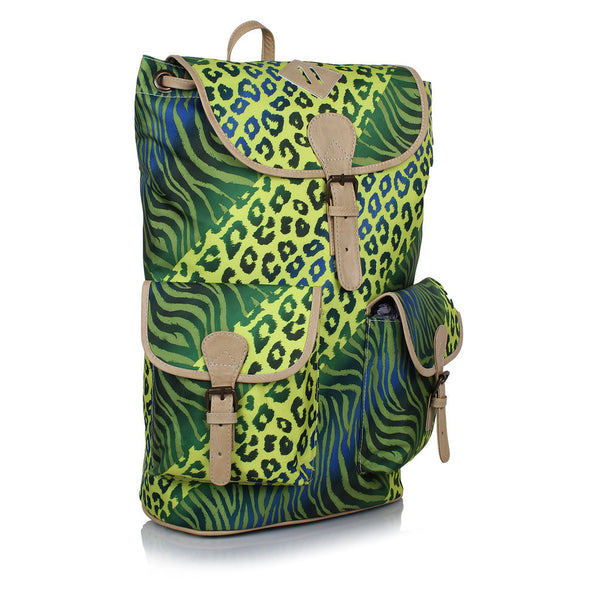 Suntop Wild 7 25 L Free Size Backpack (Cheetah Zebra Print Green) - testSuntop