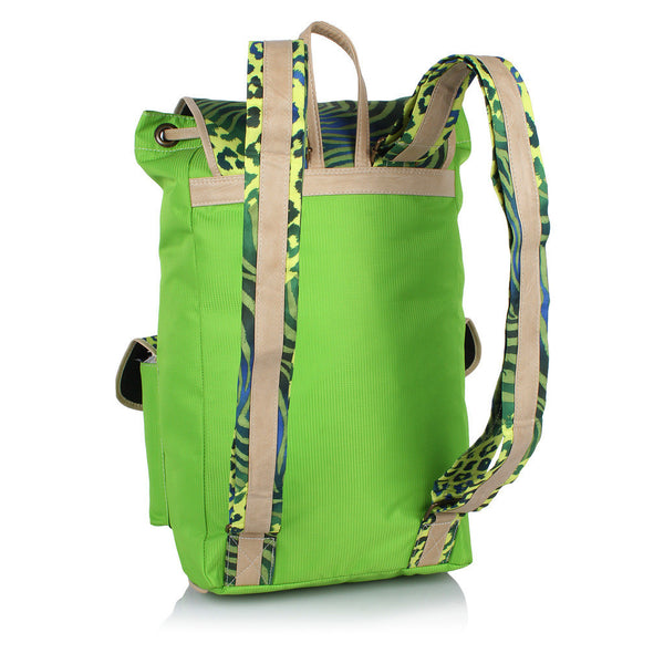 Suntop Wild 9 25 L Free Size Backpack(Green and Cheetah Zebra Print) - testSuntop