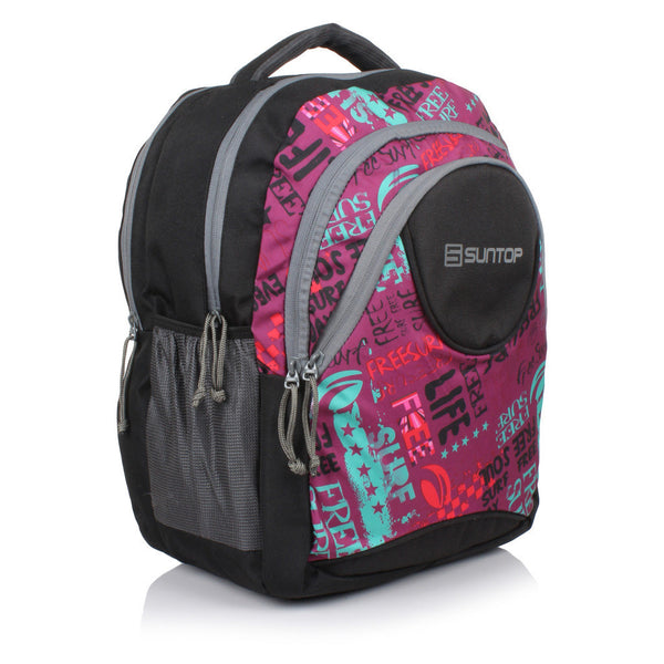 Suntop Surf 30 L Backpack(Black and Pink) - testSuntop