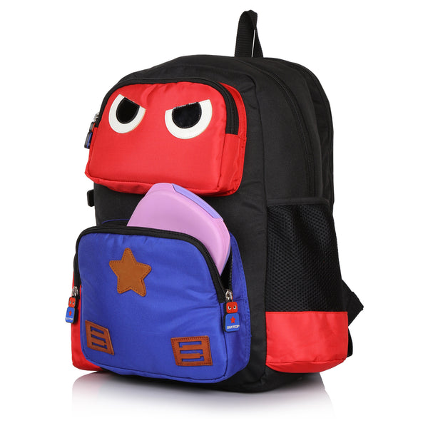 Suntop Omastar (with Insulated Lunch Pockets) 25 Liters School Backpack (Red) - testSuntop