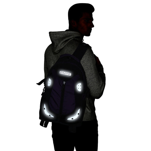 Suntop Neo 9 26 L Medium Laptop Backpack(Black and Violet Checks) - testSuntop