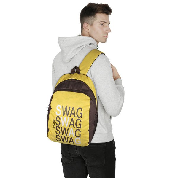 Suntop Buzz 25 L Free Size Backpack(Sunny Yellow and Chocolate Brown) - testSuntop