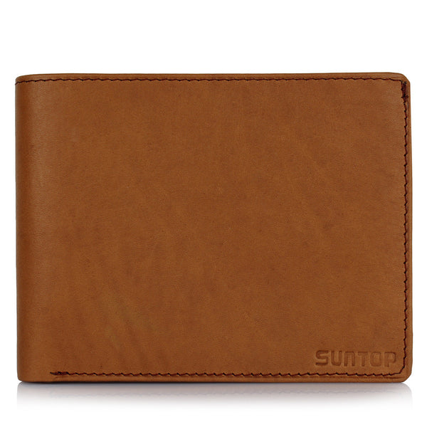 Suntop Piero Genuine Leather Wallet(Brown) - testSuntop