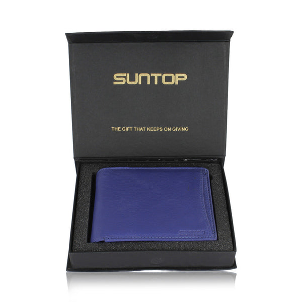 Suntop Blau Genuine Leather Wallet,Key Chain and Pen Combo - testSuntop