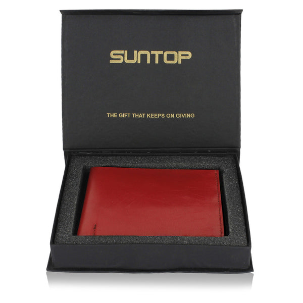Suntop Slim Genuine Leather Wallet (Mehroon) - testSuntop