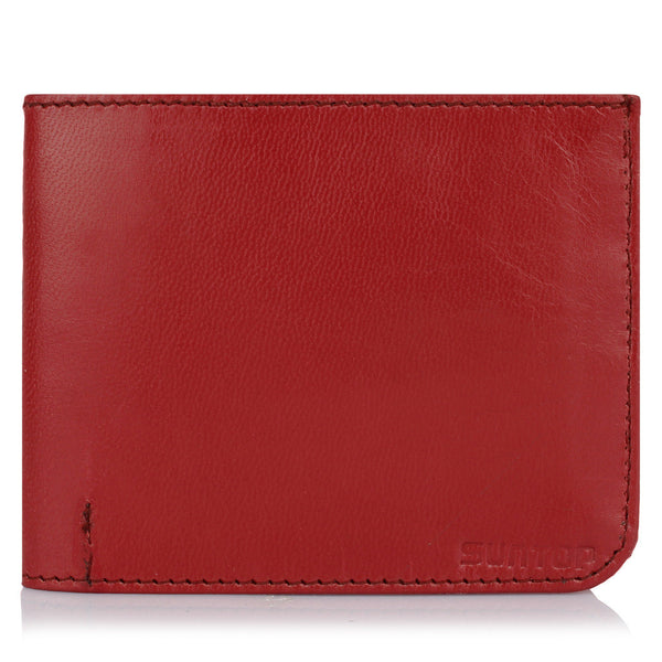 Suntop Slim Genuine Leather Wallet (Mehroon) - testSuntop